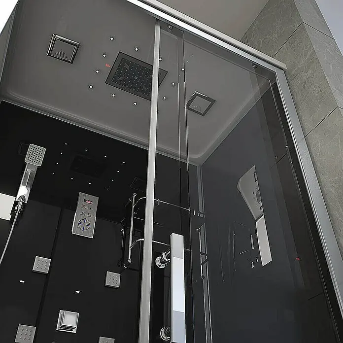 Home Deluxe Komplettdusche WAVE XL - Schwarz
