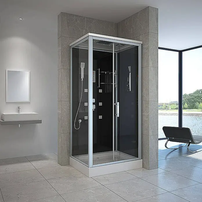 Home Deluxe Komplettdusche WAVE L - Schwarz