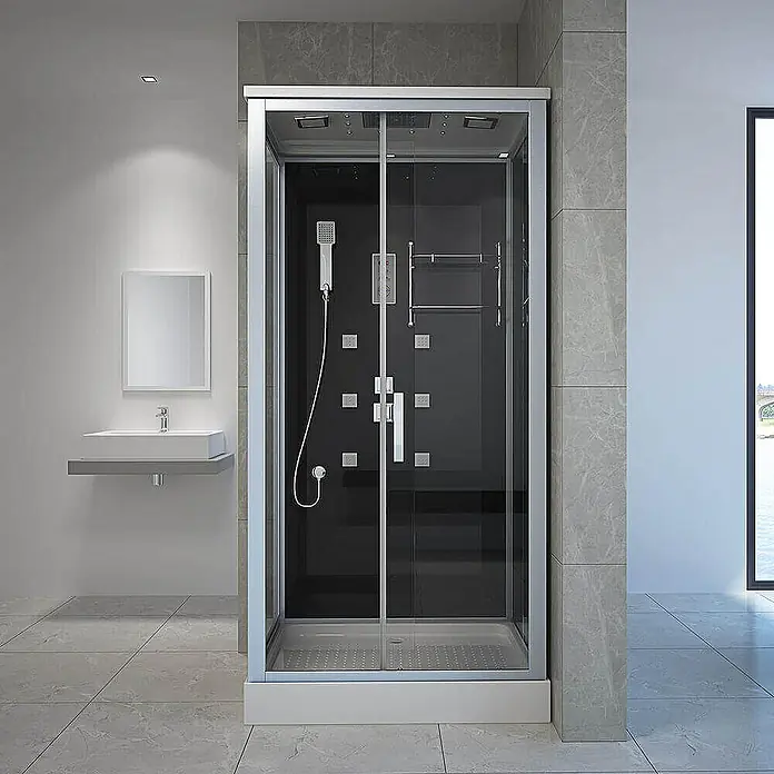 Home Deluxe Komplettdusche WAVE L - Schwarz