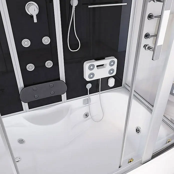 Home Deluxe Komplettdusche DIAMOND - Schwarz