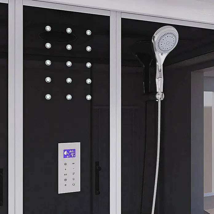 Home Deluxe Komplettdusche DIAMOND - Schwarz