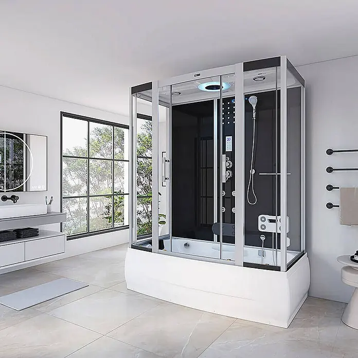 Home Deluxe Komplettdusche DIAMOND - Schwarz