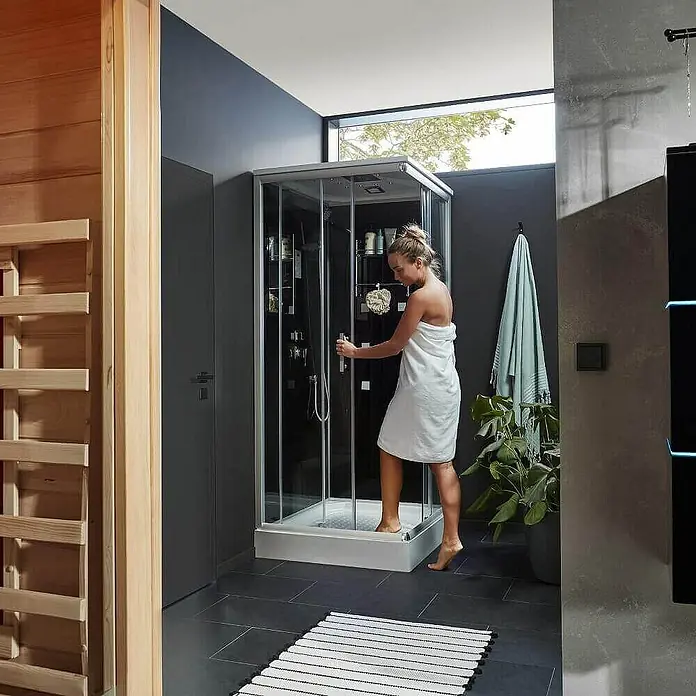 Home Deluxe Komplettdusche WAVE S - Schwarz