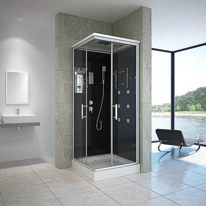 Home Deluxe Komplettdusche WAVE S - Schwarz