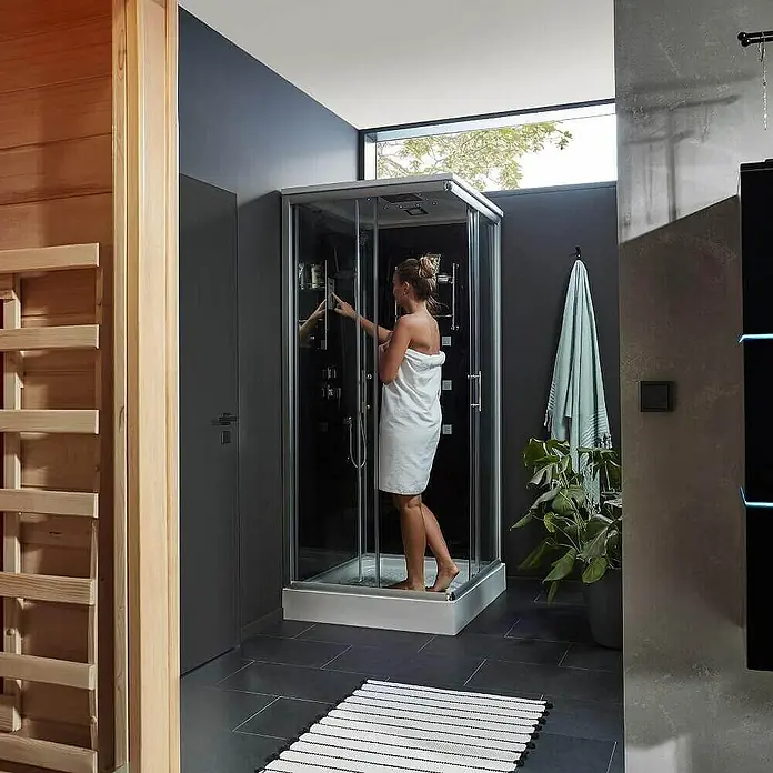Home Deluxe Komplettdusche WAVE S - Schwarz