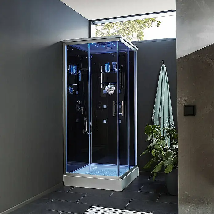 Home Deluxe Komplettdusche WAVE S - Schwarz