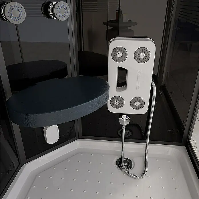 Home Deluxe Komplettdusche BLACK PEARL - Schwarz