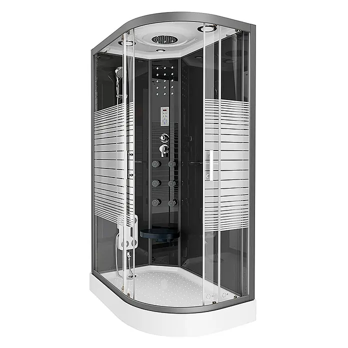 Home Deluxe Komplettdusche BLACK PEARL - Schwarz