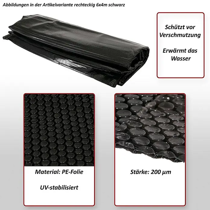 Proregal Pool-Abdeckplane rechteckig - Material: Kunststoff