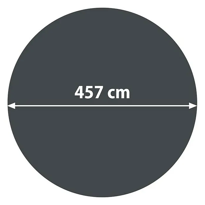 Proregal Pool-Abdeckplane rund - Durchmesser: 457 cm, L x B: 457 x 457 cm, Material: Kunststoff