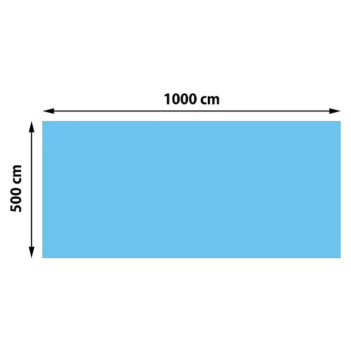 Proregal Pool-Abdeckplane rechteckig - L x B: 500 x 1.000 cm, Material: Kunststoff