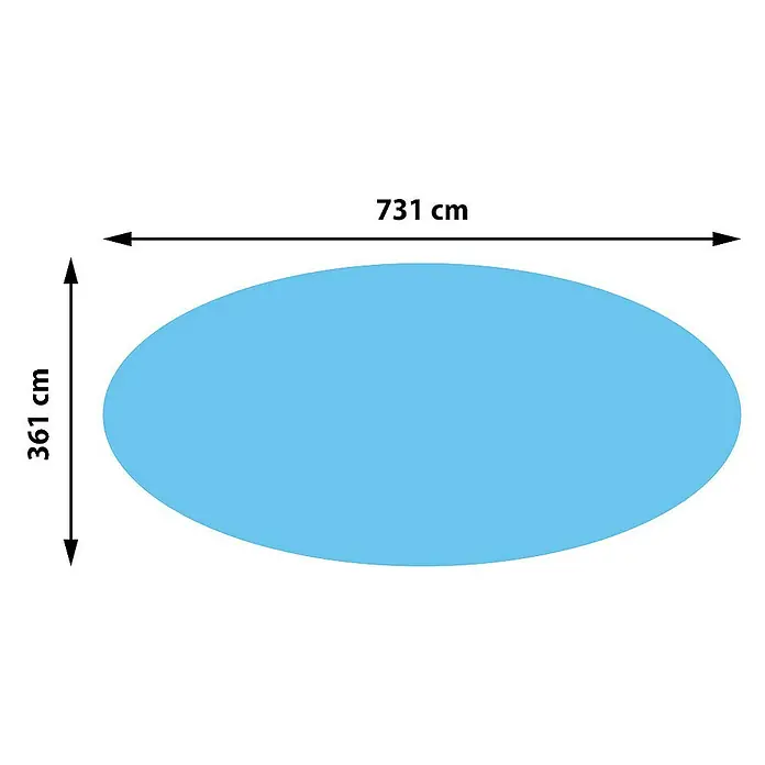 Proregal Pool-Abdeckplane oval - L x B: 361 x 731 cm, Material: Kunststoff