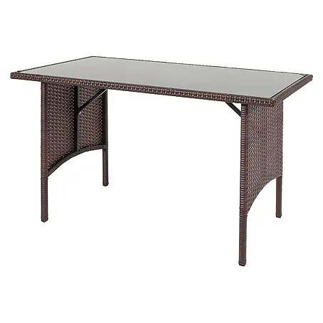 Proregal  Gartentisch Poly-Rattan Esstisch