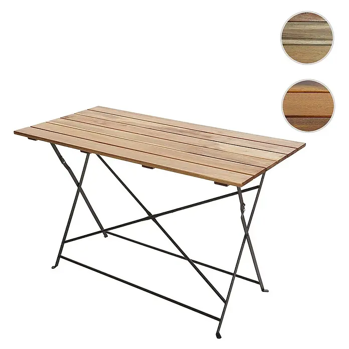 Chefgastro Gartentisch Biergartentisch - Rechteckig, Braun
