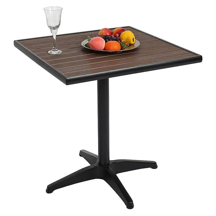 Proregal Gartentisch - L x B x H: 70 x 70 x 74 cm, Rechteckig, Dunkelbraun