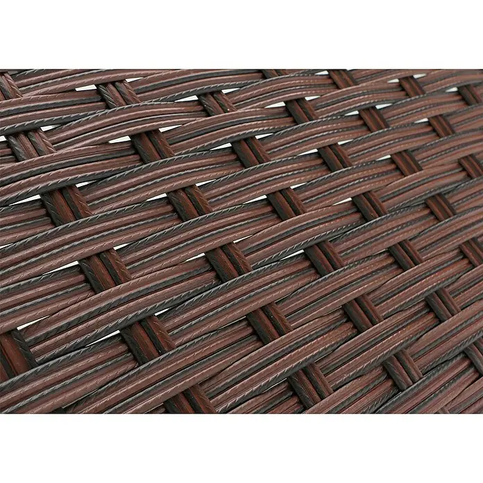 Proregal Gartentisch Andi aus Poly-Rattan - L x B x H: 48 x 79 x 38 cm, Poly-Rattan, Rechteckig, Braun