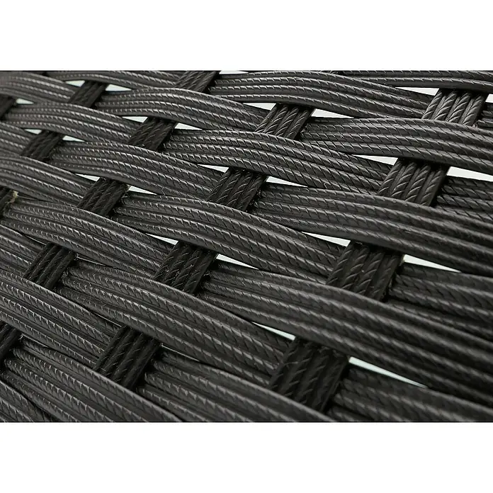 Proregal Gartentisch Andi aus Poly-Rattan - L x B x H: 48 x 79 x 38 cm, Poly-Rattan, Rechteckig, Anthrazit