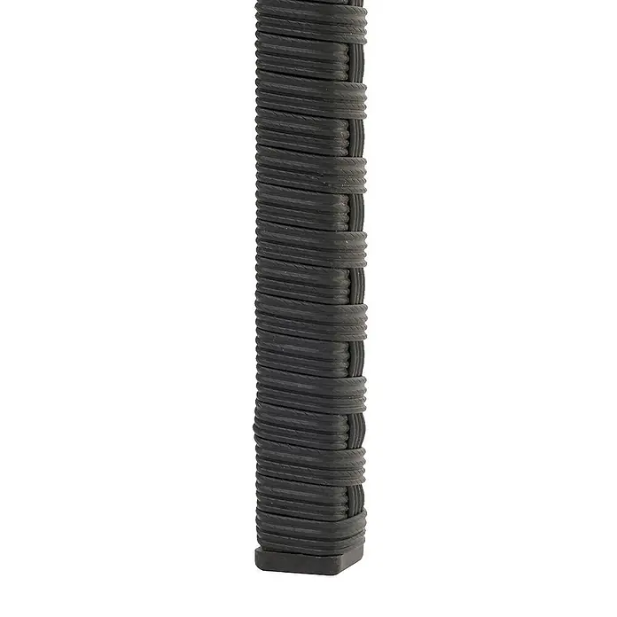 Proregal Gartentisch Andi aus Poly-Rattan - L x B x H: 48 x 79 x 38 cm, Poly-Rattan, Rechteckig, Anthrazit
