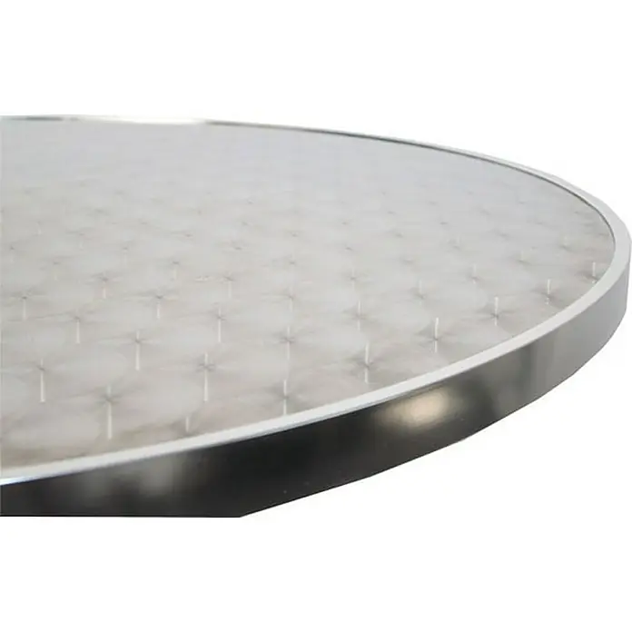 Chefgastro Gartentisch 10er-Set Alu-Stehtisch - L x B x H: 60 x 60 x 110 cm, Rund, Silber