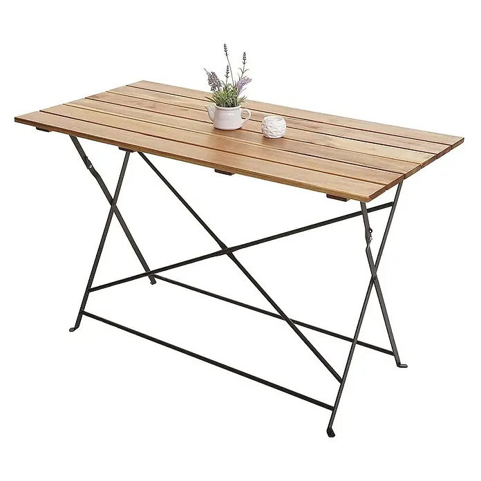 Chefgastro Gartentisch Biergartentisch - Rechteckig, Naturfarben