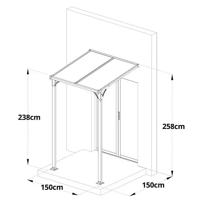 Home Deluxe Terrassenüberdachung CUBIS S - 