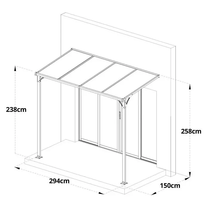 Home Deluxe Terrassenüberdachung CUBIS L - 