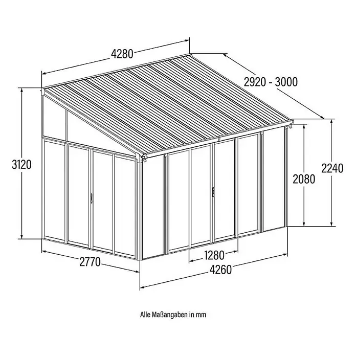 Home Deluxe Terrassenüberdachung Wintergarten AMARIS - 
