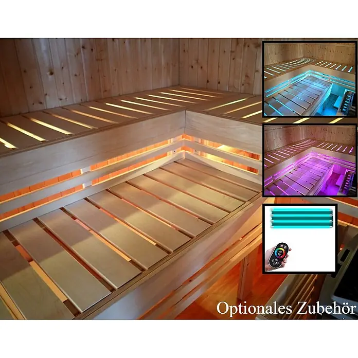 FinnTherm Massivholzsauna Spruce für Saunahäuser - 