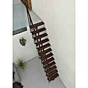 Minka Stepenice s prilagodljivom visinom i dubinom gazišta Joker  (Širina: 70 cm, Crna, Boja gazišta: Orah, Visina kata: 302,9 cm) | BAUHAUS