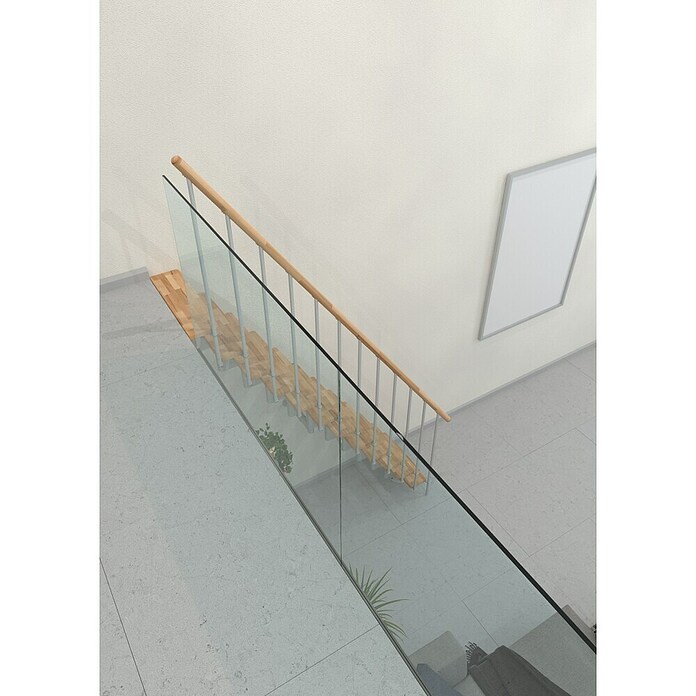 Minka Stepenice s prilagodljivom visinom i dubinom gazišta Joker  (Širina: 70 cm, Bijela, Boja gazišta: Bukva, Visina kata: 302,9 cm) | BAUHAUS