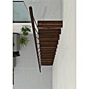 Minka Stepenice s prilagodljivom visinom i dubinom gazišta Joker  (Širina: 70 cm, Siva, Boja gazišta: Orah, Visina kata: 302,9 cm) | BAUHAUS
