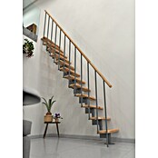 Minka Stopnišče z lestvino Joker  (Širina: 70 cm, Siva, Barva stopnice: Bukev, Višina nadstropja: 302,9 cm) | 4792 - Treppen | GBDD - Treppen | GBD - Bauelemente | GB - Bauelemente | G - Holz/Bauelem | BAUHAUS