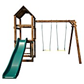 Soulet Kinderspielturm Noumea (L x B x H: 2 730 x 3 130 x 2 370 mm, Braun/Grün, Holz) | BAUHAUS