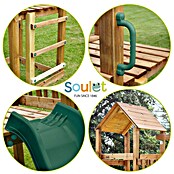Soulet Kinderspielturm Noumea (L x B x H: 2 730 x 3 130 x 2 370 mm, Braun/Grün, Holz) | BAUHAUS