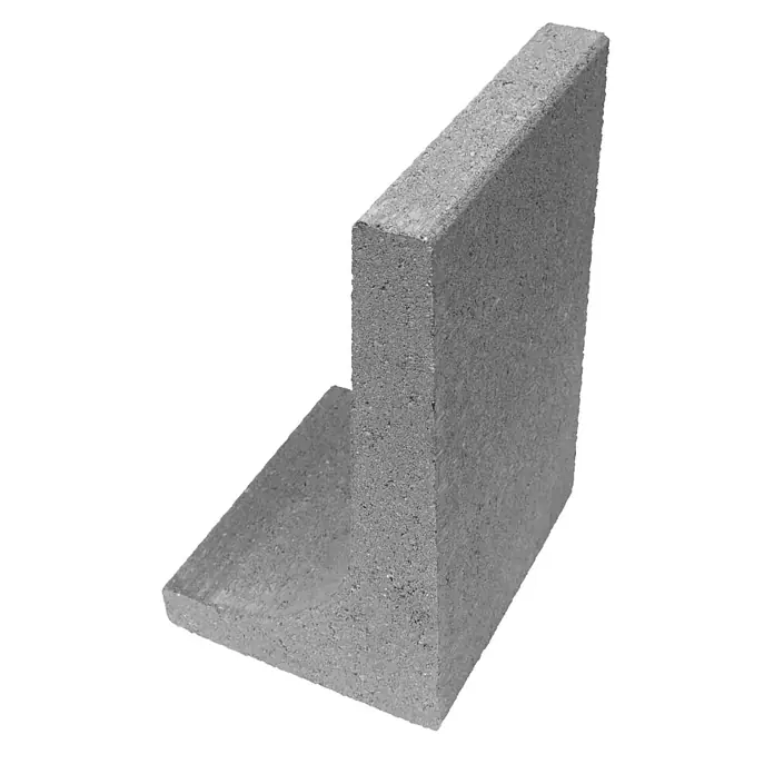 Christoph L-Stein - 33 x 30 x 60 cm, Stärke: 4,3 cm - Aufnahme eines L-förmigen Betonpflastersteins, ideal für die Gestaltung von Gartenwegen und robusten Außenbereichen.