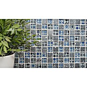 Mozaik pločica Quadrat Crystal Struktur XCM CB07  (30 x 30 cm, Crno-plave boje, Sjaj) | BAUHAUS