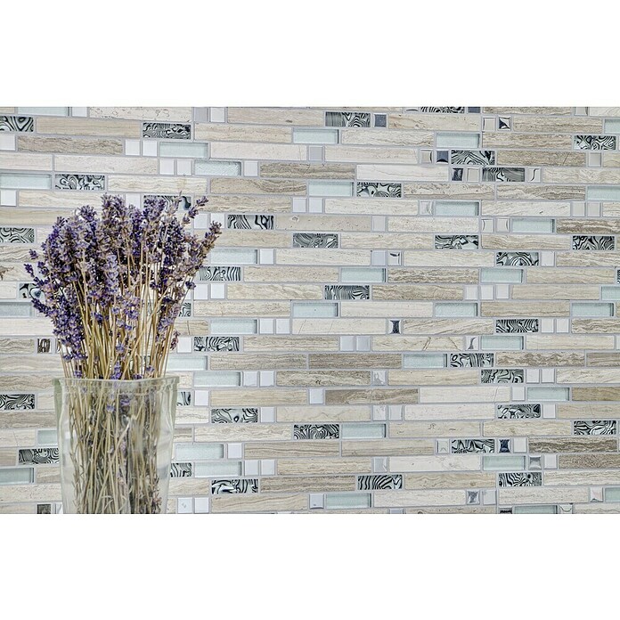 Mozaik pločica Crystal Mix XCM MV818  (30 x 30 cm, Bijele boje, Mat) | BAUHAUS