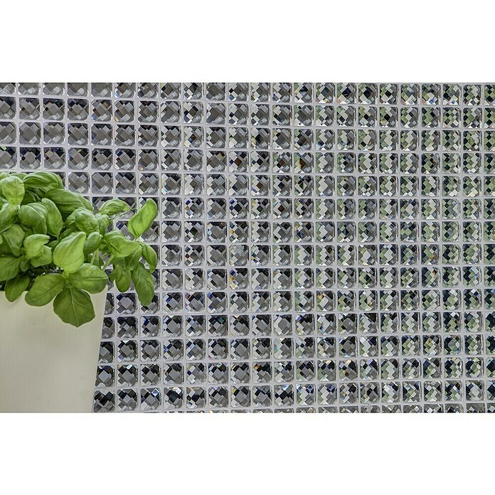 Mozaik pločica Quadrat Crystal XCM SV829  (30 x 30 cm, Bijele boje, Sjaj) | BAUHAUS