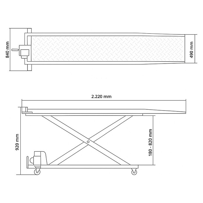 Güde Montagerampe GMR 360 (Höhenverstellung: 18 cm - 82 cm) | BAUHAUS
