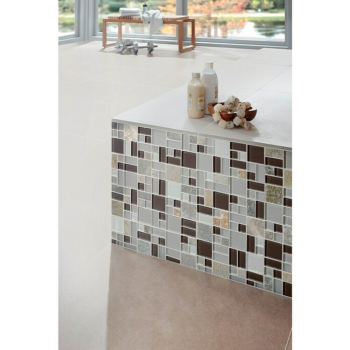 Mozaik pločica Crystal Mix XCM MC619  (30 x 30 cm, Sive boje, Mat) | BAUHAUS
