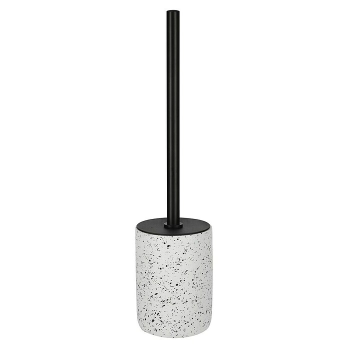 Camargue WC-Bürstengarnitur Stone Terrazzo (B x H: 9,6 x 39,5 cm, Polyresin, Weiß/Schwarz) | BAUHAUS