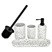 Camargue Zahnputzbecher Stone Terrazzo (L x B x H: 75 x 75 x 112 cm, Kunststoff, Weiß/Schwarz) | BAUHAUS