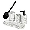 Camargue Badablage Stone Terrazzo (Breite: 10,7 cm, Polyresin, Weiß/Schwarz) | BAUHAUS