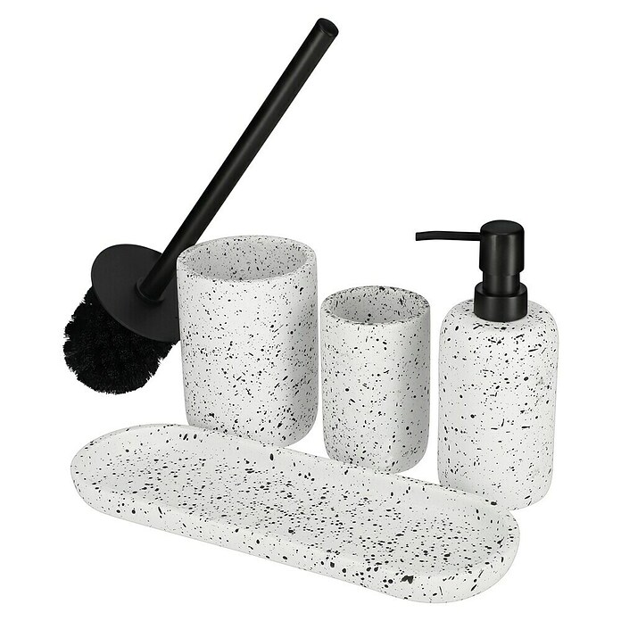 Camargue Badablage Stone Terrazzo (Breite: 10,7 cm, Polyresin, Weiß/Schwarz) | BAUHAUS