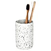 Camargue Zahnputzbecher Stone Terrazzo (L x B x H: 75 x 75 x 112 cm, Kunststoff, Weiß/Schwarz) | BAUHAUS