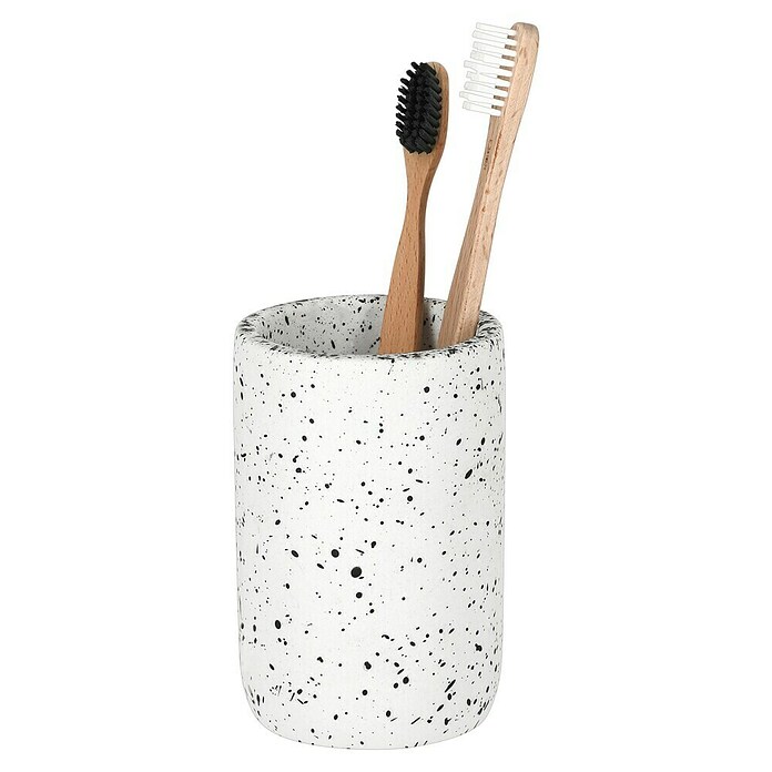 Camargue Lonček za zobne ščetke Stone Terrazzo  (Polirezin, Črno-bele barve) | 3715 - Einzelaccessoires | DADD - Accessoires | DAD - Badausstattung | DA - Badausstattung/Bäderwelt | D - Sanitär | BAUHAUS
