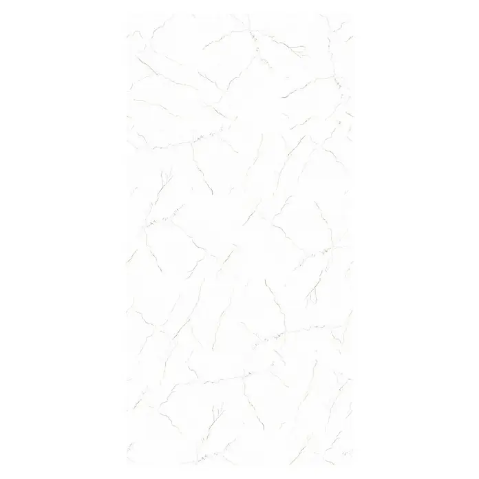 Wetwall Wandpaneel Alloy - 60 x 244 cm, Bianco Venato - Elegante Marmorfliese in Weiß mit filigranen grauen Adern. Perfekt für stilvolle Innenräume und zeitlose Designs.