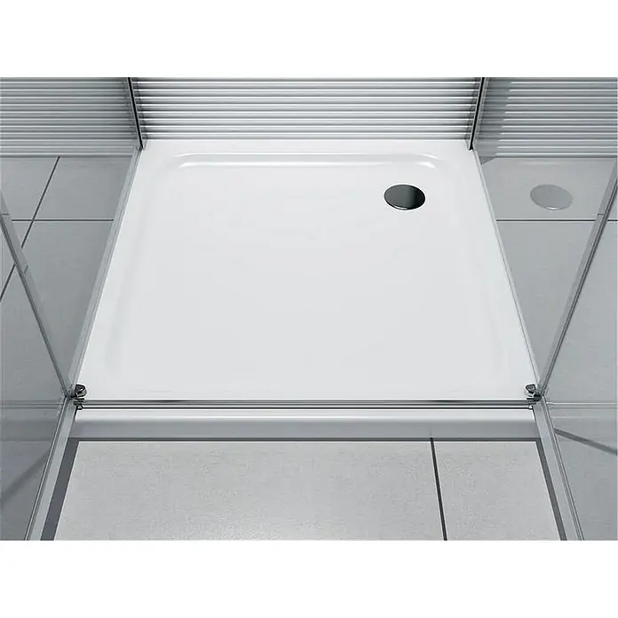 Glaszentrum Hagen U-Duschkabine 80x80x80x180 cm Ares U-Duschkabine - Eloxiert, Transparent