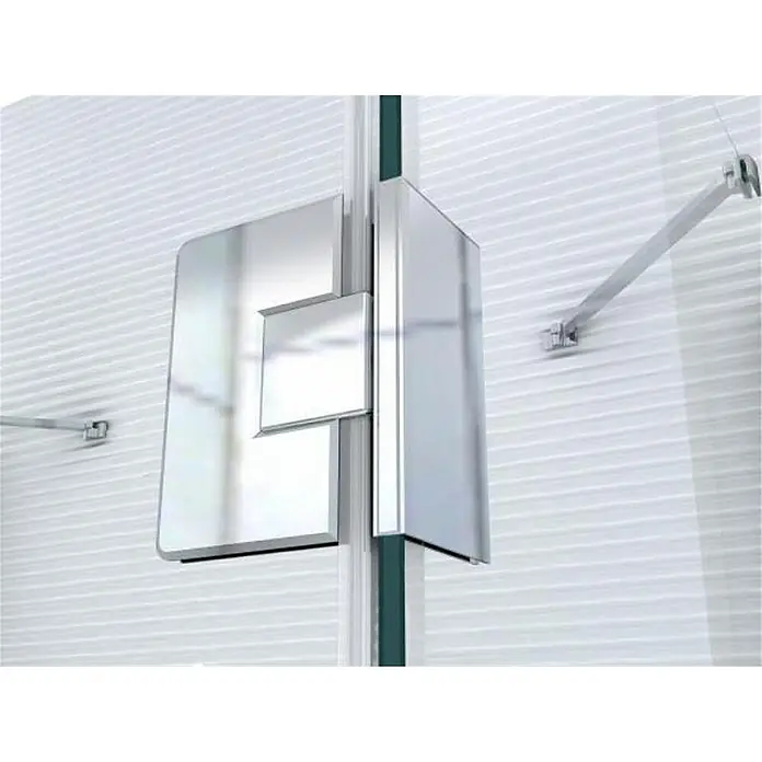 Glaszentrum Hagen U-Duschkabine 75x80x75x195 cm Ares U-Duschkabine - Eloxiert, Transparent
