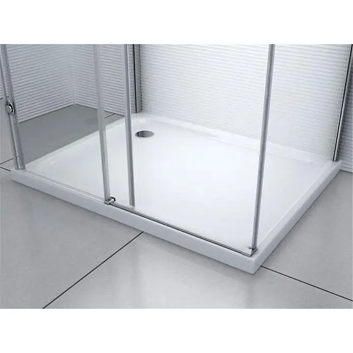 Glaszentrum Hagen U-Duschkabine 90x120x90x195cm Hebe Duschkabine Schiebetür - Imprägniert, Farblos